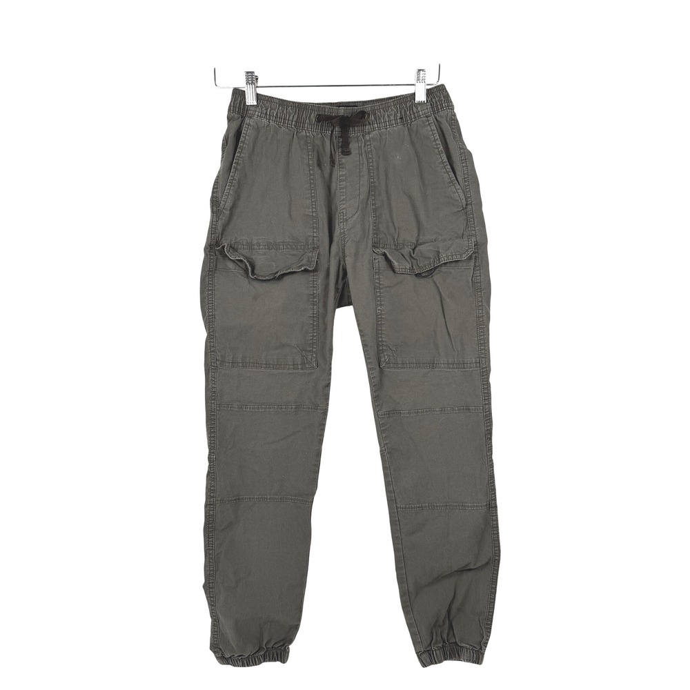 WXYZ Los‎ Angeles Mens Small Olive Green Cargo Jogger Pants Drawstring Utility S
